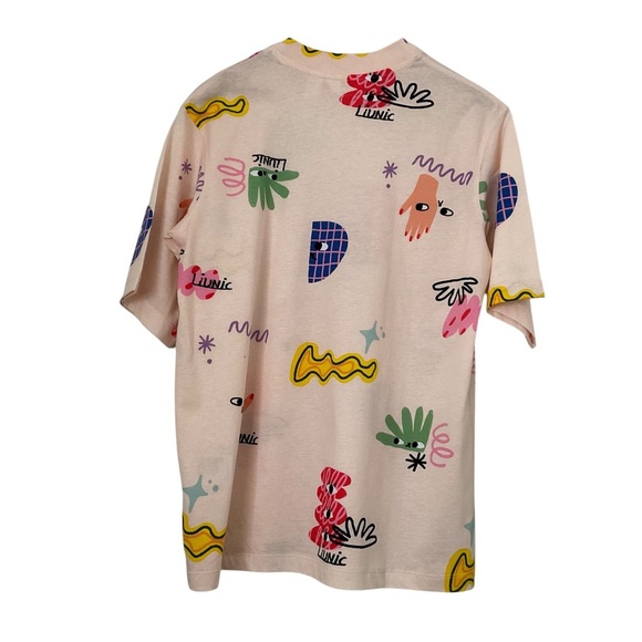 Liunic H&M Youth Kids T-Shirt 16/18 Multicolor Short Sleeve Artsy Skater Lounge - Picture 2 of 8